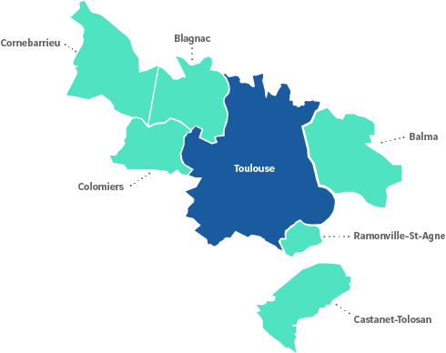 Villes près de Toulouse